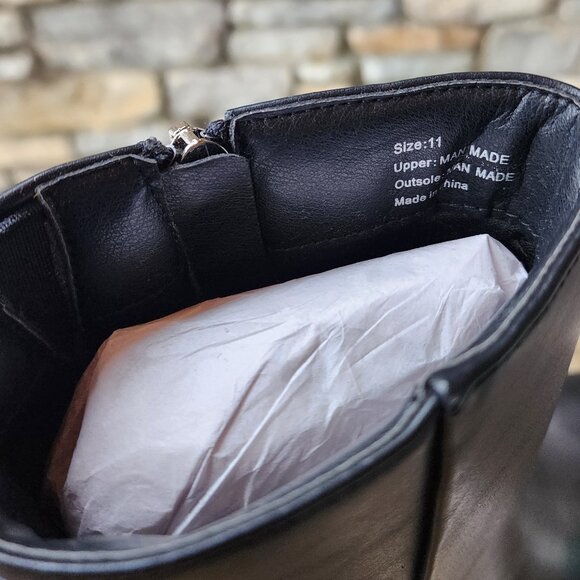 NY&C Black Chunky Heeled Boots NEW - Picture 4 of 6